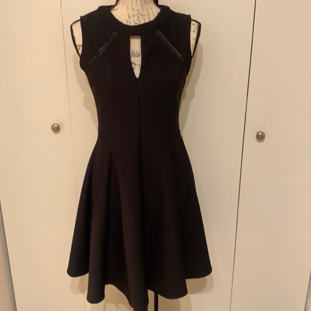Side enhanced little black dress